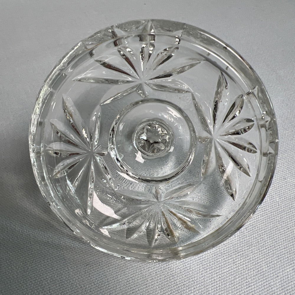 Anchor Hocking Prescut Clear Star of David Covered Sugar Bowl and Creamer Set - Picture 14 of 14